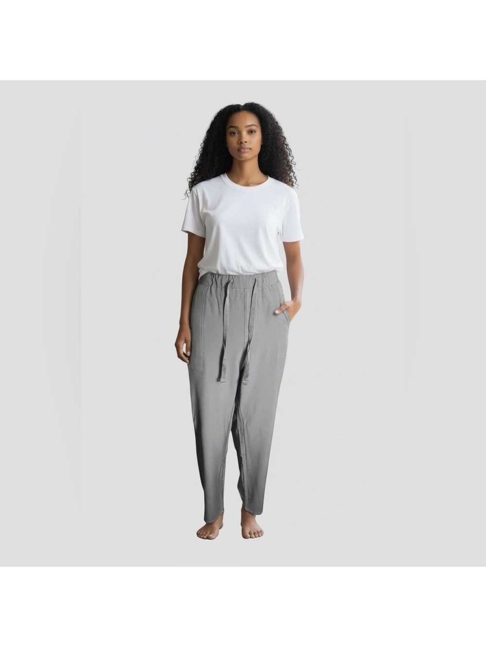 Monarch Scrub Pants 2X Gray Drawstring Medical Workwear NWT w/ Small Stain